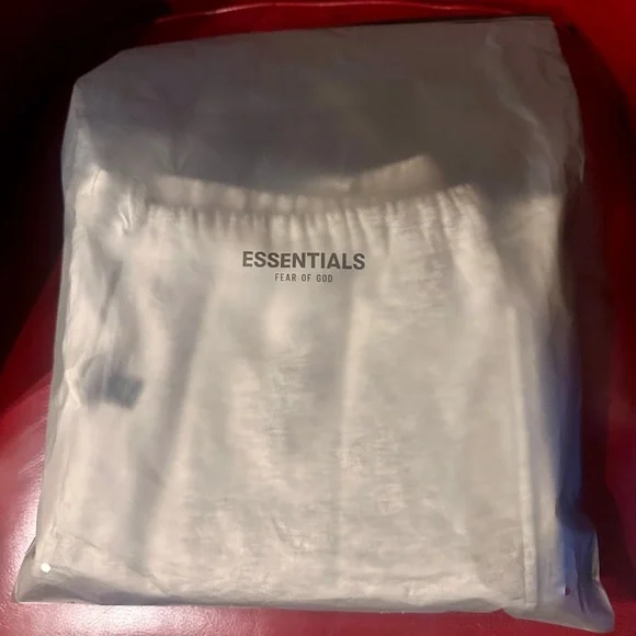 Fear of God Essentials in Dark Oatmeal Shorts, Size Large - Picture 3 of 3